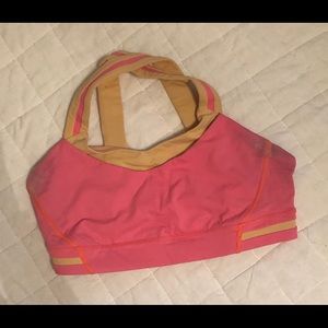 Lulu Lemon Hot Pink and Peach Sports Bra
